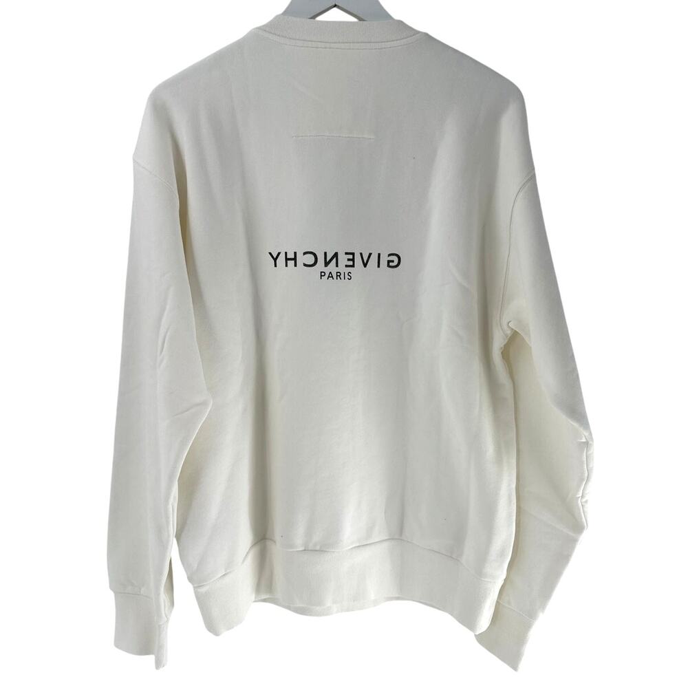 GIVENCHY Off White Reverse Fleece Sweatshirt Size S - Picture 10 of 14